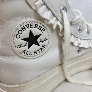 Converse CTAS Lift High Top Platform Leather Ruffle Sneakers Womens 6.5 White thumbnail 15