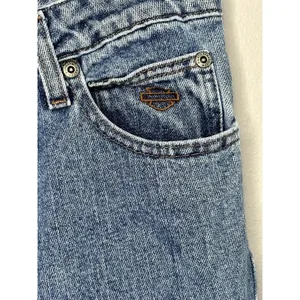 Harley Davidson Jeans Women 10 Blue Straight Leg Embroidered Logo Denim thumbnail 2