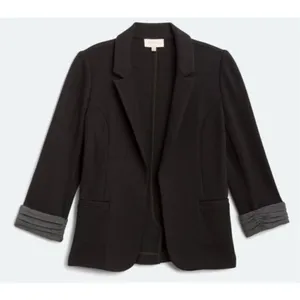 ✨SKIES ARE BLUE Asa Knit Black & Grey Sz Small Blazer✨ thumbnail 4
