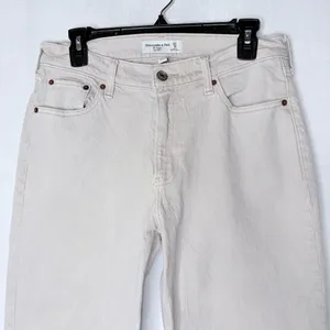 Abercrombie & Fitch Tan Curve Love Baggy Low Rise Jeans thumbnail 6