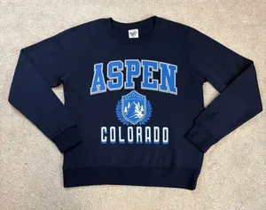 Pacific & Co. Navy Blue Aspen Colorado Crewneck Graphic Sweatshirt Size S thumbnail 1