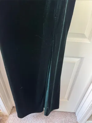 Windsor Emerald Green Velvet Cowl Neck Slip Dress / H18 thumbnail 6