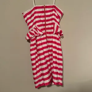 Lilly Pulitzer Pink and White Striped Strapless Mini Dress thumbnail 10