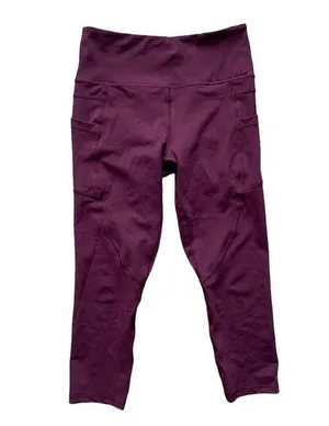 Zyia Active Plum Purple Capri Leggings 6-8 thumbnail 1