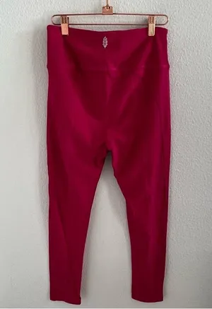 Free People Movement Pink Hot To It Full Length Ribbed Legging Active Pants M thumbnail 5