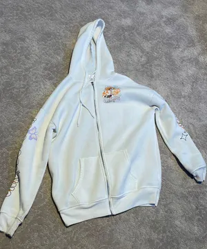 Orange Kiss Graphic zip up hoodie thumbnail 1