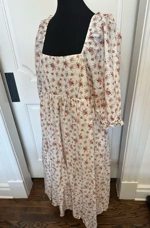 Arula B Puff Sleeve Floral Maxi Dress Bohemian Flowy Plus Size Altar’d State thumbnail 4