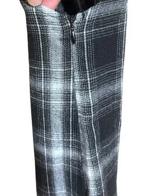 SHEIN Plaid Overall Jumpsuit M Black/White EUC thumbnail 6