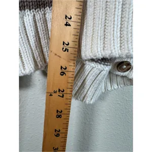 Jenni Kayne Cream Tan Chunky Knit Cardigan Sweater Womens S Oversized Casual thumbnail 4