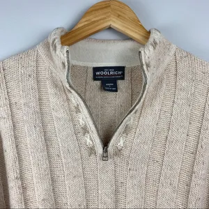 Woolrich Ramie and Wool Blend Quarter Zip Sweater thumbnail 4