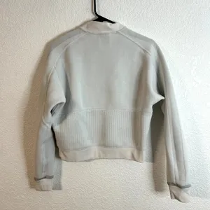 Nike NSW Knit Bomber Jacket Womens Size Small in Off White thumbnail 5