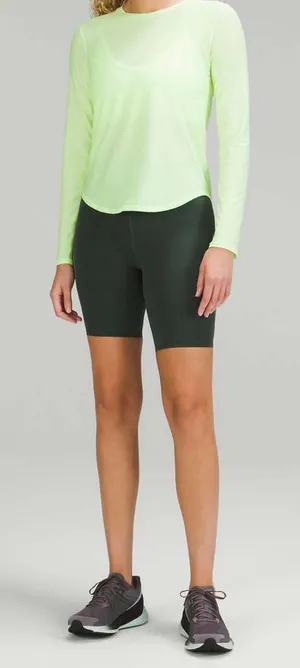 Lululemon Base Pace High-Rise Reflective Short 8" Smoked Spruce Green 6 thumbnail 1