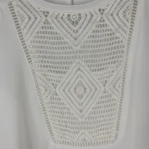 Anthropologie Meadow Rue XS Top Sheer Lace Blouse Short Sleeve Oversized Preppy thumbnail 4