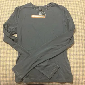 SKIMS Cotton Jersey Long Sleeve T-Shirt kyanite NWT SIZE L thumbnail 3