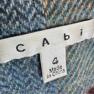 Cabi Happy Blazer‎ Women 4 Multicolor Buffalo Plaid Jewel Tone Wool Blend #927 thumbnail 10