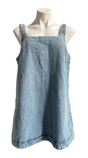 Divided Denim Sleeveless Mini Dress Blue Large NWT thumbnail 1