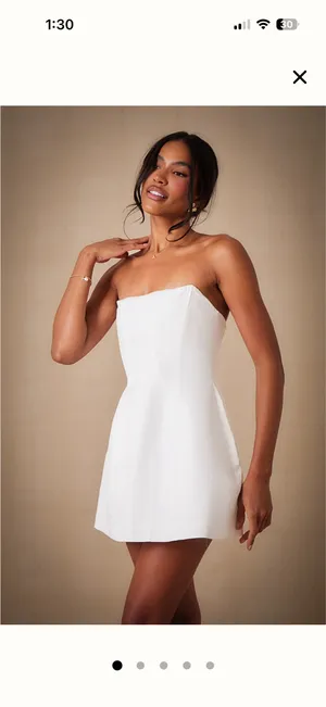 PLT white mini dress thumbnail 8