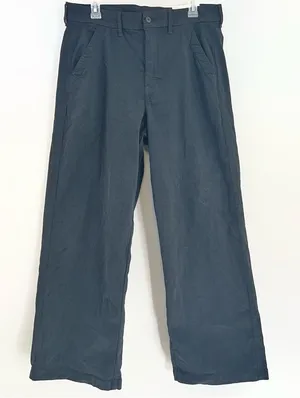 American Eagle Skater Trouser Pants 14 Black Wide Leg Stretch 32” NWT thumbnail 1