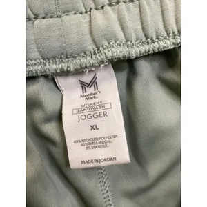 Member's Mark‎ Womens Sandwash Jogger Sage Green XL Elastic Waist New With Tags thumbnail 3