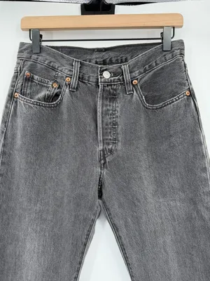 Levi’s 501 Original Jeans Women’s 27 Black Stonewash Raw Hem High Rise thumbnail 5