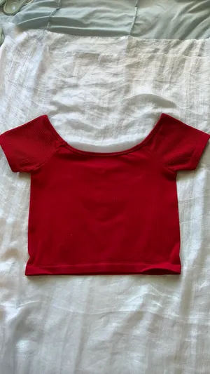 PacSun Red Crop Top Ribbed thumbnail 2