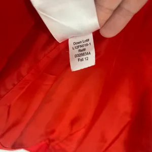 Eddie Bauer 550 Down Puffer Jacket Womens M Red Fur Hood Winter Ski Coat thumbnail 4