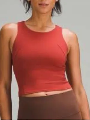 lululemon athletica Rust Red Cropped Tank 805 thumbnail 1