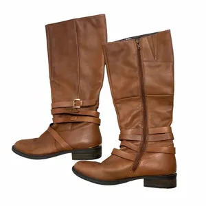 STEVE MADDEN‎ Albany Tall Cognac Brown Leather Equestrian Riding Boot Size 8 thumbnail 4
