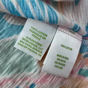 Pink Blue Etta Top Carnival Coral Womens Size Small V Neck thumbnail 5