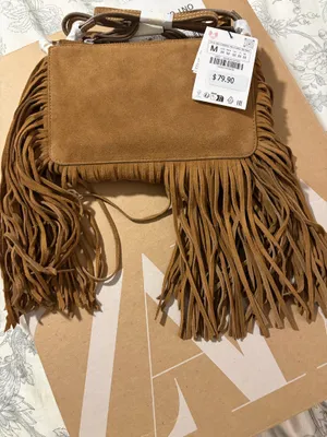 ZARA Fringed Leather Crossbody Bag thumbnail 4