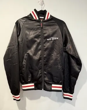 Netflix Satin Unisex Jacket Small The Get Down Show Crew Travel Retro Vacation thumbnail 1
