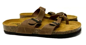 Plakton size 37 new in box Bombay sandals leather tan brown‎ thumbnail 1