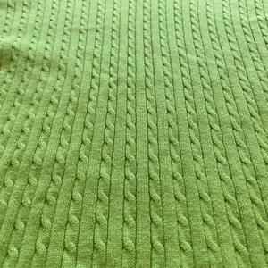 Ashworth Green Sweater Cotton Cable Knit Thin Classic Preppy size Large thumbnail 4