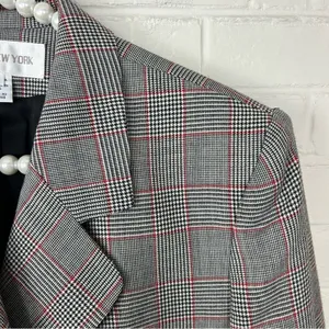 Vintage Jones New York Plaid Herringbone Houndstooth Double Breasted Blazer thumbnail 6