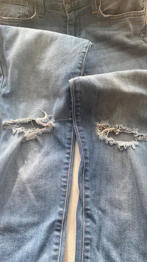 jeans mid rise ankle skinny distressed button/zip 5 pocket Size 29 thumbnail 2