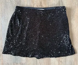 Abercrombie & Fitch Black Sequin Mini Skirt NWT thumbnail 1