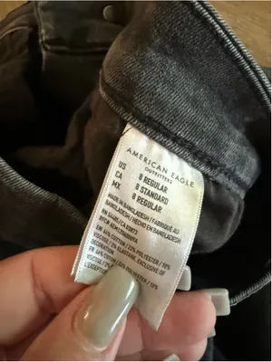 Women's American Eagle Black Curvy High Rise Skinny Jeans Size 8 thumbnail 5