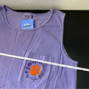 Comfort Colors Purple Clemson Tigers Tank Top‎ Small NWT thumbnail 7