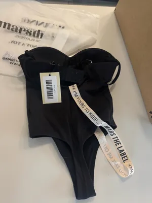Oh Polly Mars the Label Black Sculpt Cupped Bodysuit thumbnail 7