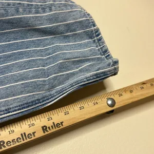 American eagle pin striped high rise mom‎ denim ankle jeans size 4 festival cute thumbnail 8