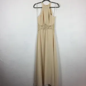 NWT Jarlo London ASOS Cream Aden Maxi Dress Lace Insert Waist Size XS/8 thumbnail 4