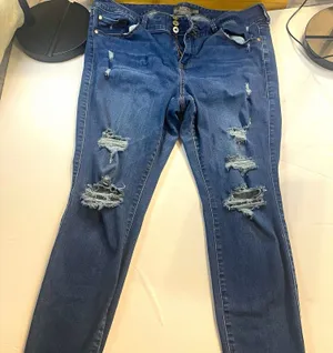 Torrid Feel The Fit Plus Size 18 Blue Mid Rise Medium Wash Distressed Jeggings thumbnail 1