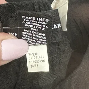 Who What Wear Linen Blend Wide Legged Cropped Pants Size 14 High Waist Black thumbnail 7