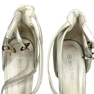 Wild Diva Lounge Pointed Toe Strappy Beige Nude Sandal Women’s Size 8 Heel thumbnail 5