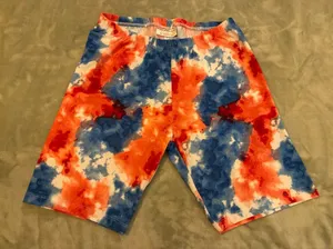 Women’s Bobbie Brooks Red White & Blue Tie-Dye Casual/Athletic Shorts Size M thumbnail 1
