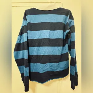 NWT U.S. Polo Association Long Sleeve V Neck striped rugby blokecore shirt M thumbnail 6