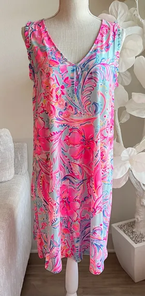 Lilly Pulitzer Aron Shift Sleeveless Dress In Multi Island De coco thumbnail 1