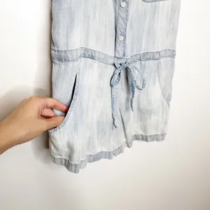 Rails Fiona Chambray Sleeveless Shorts Romper Women's Blue Size M thumbnail 4