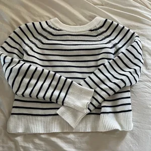French Connection Black and White Striped Sweater thumbnail 1
