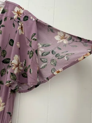 Live to be Spoiled Purple floral maxi dress Size XL thumbnail 7